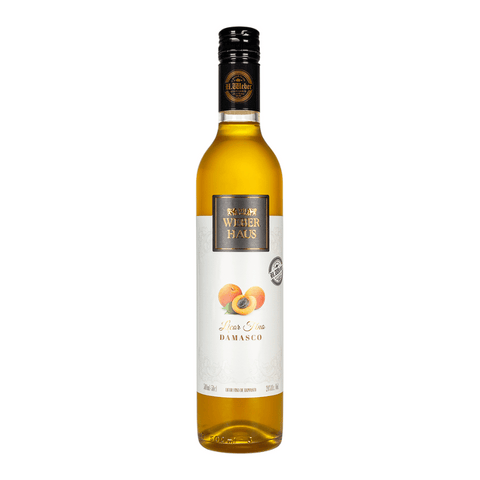 Garrafa de Licor de Damasco Weber Haus 500ml, com sabor frutado e delicado de damasco.