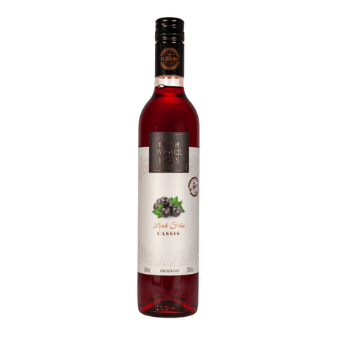 Garrafa de Licor de Cassis Fino Weber Haus.