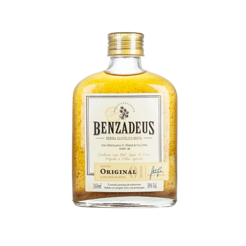 Bebida Mista Benzadeus Original 160ml, uma versão compacta da criação inovadora que combina ingredientes premium para proporcionar uma experiência de sabor única