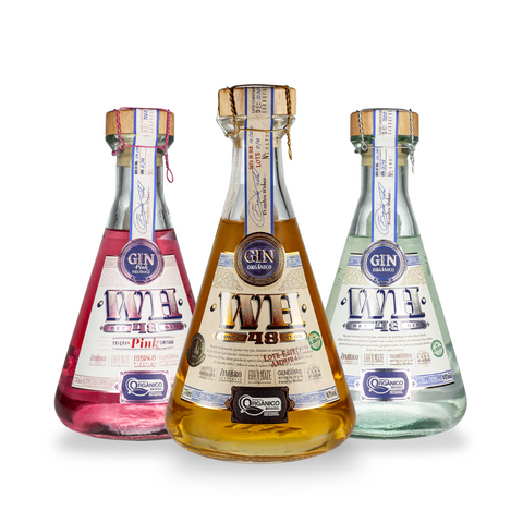 London Dry Gin Amburana WH48, London Dry Gin Pink WH48 e London Dry Gin WH48