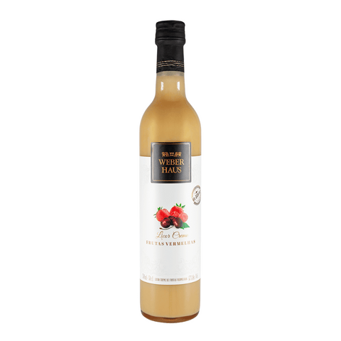 Garrafa de Licor de Frutas Vermelhas creme Weber Haus.