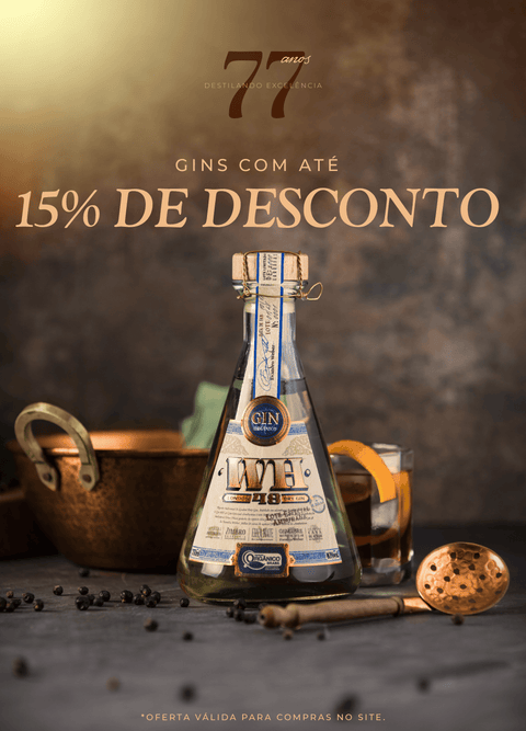 Gins com até 15% de desconto