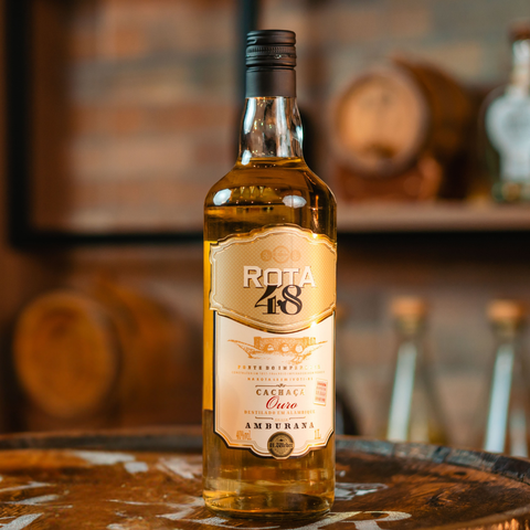 Cachaça Rota 48 Envelhecida em Amburana, 1 Litro.