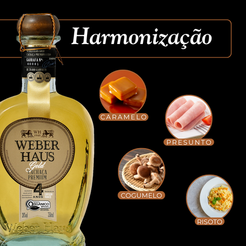 Cachaça Envelhecida Premium Gold 4 anos, 750ml