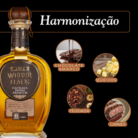 Cachaça Envelhecida 6 anos Extra Premium Weber Haus, 750ml