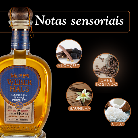 Cachaça 5 anos Weber Haus Solera, 750ml