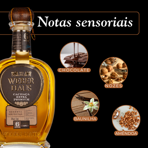 Cachaça Envelhecida 6 anos Extra Premium Weber Haus, 750ml