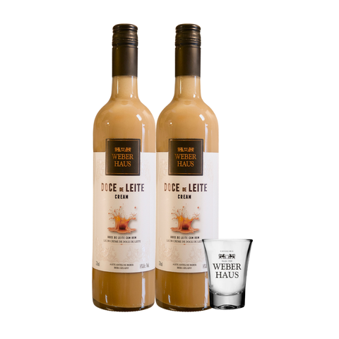 Combo 2 Licores de Doce de Leite Weber Haus com Copo Dose Olé