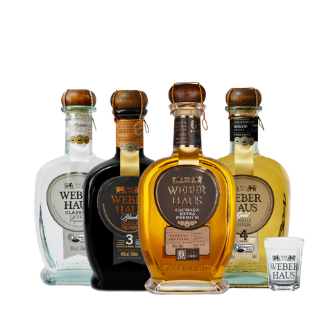 Combo de Cachaças Linha Especial Weber Haus, 750ml com Copo Dose