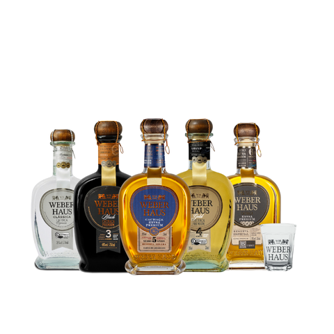 Combo de Cachaça Weber Haus Linha Especial Completo, 750ml com Copo Americano