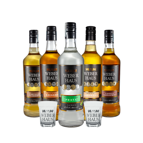 Combo Weber Haus Madeiras Únicas, 700ml com dois Copos Dose Americano