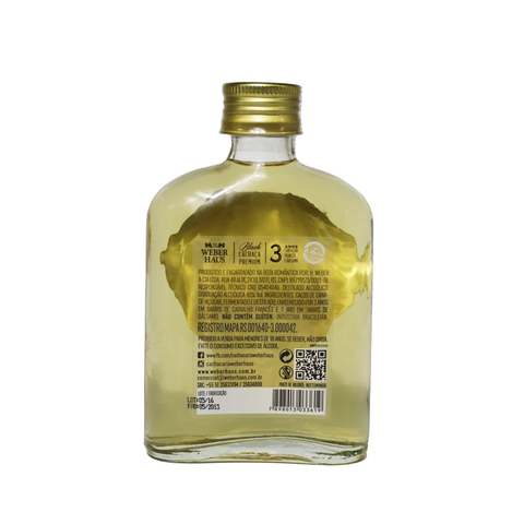 Cachaça 3 Anos de Bolso Premium Weber Haus, 160ml
