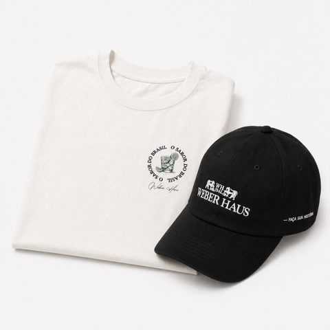 Kit de Camiseta Clube da Cachaça com Boné Weber Haus