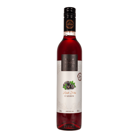 Garrafa de Licor de Cassis Fino Weber Haus.