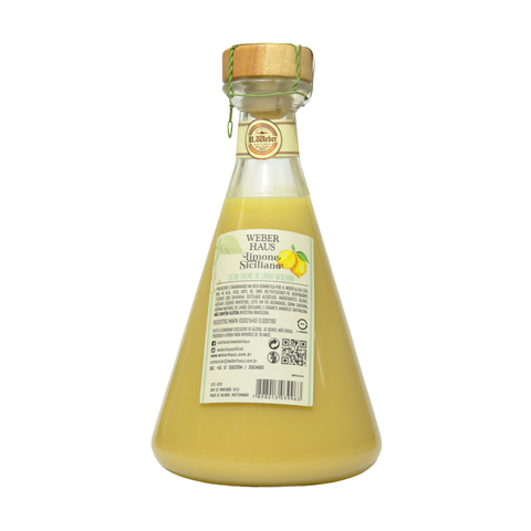 Contra rotulo da garrafa