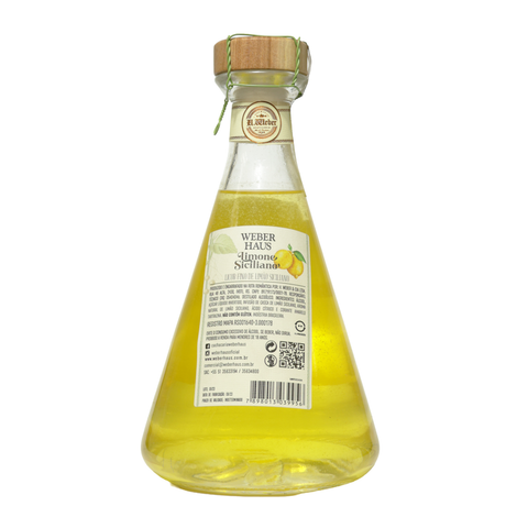 Contra rotulo da garrafa